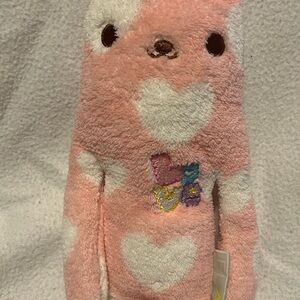 Flan Dakigurumi Rabbit Amuse Bunny Love Pencil Pouch Soft Plush Zip-Close S4